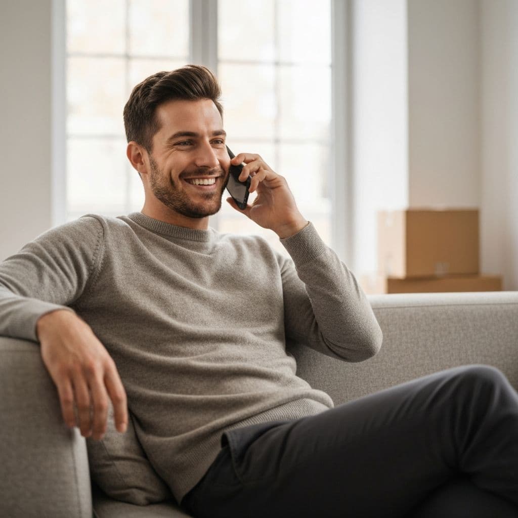 Kundin kontaktiert Jafari Umzug & Transportservice per Telefon und WhatsApp